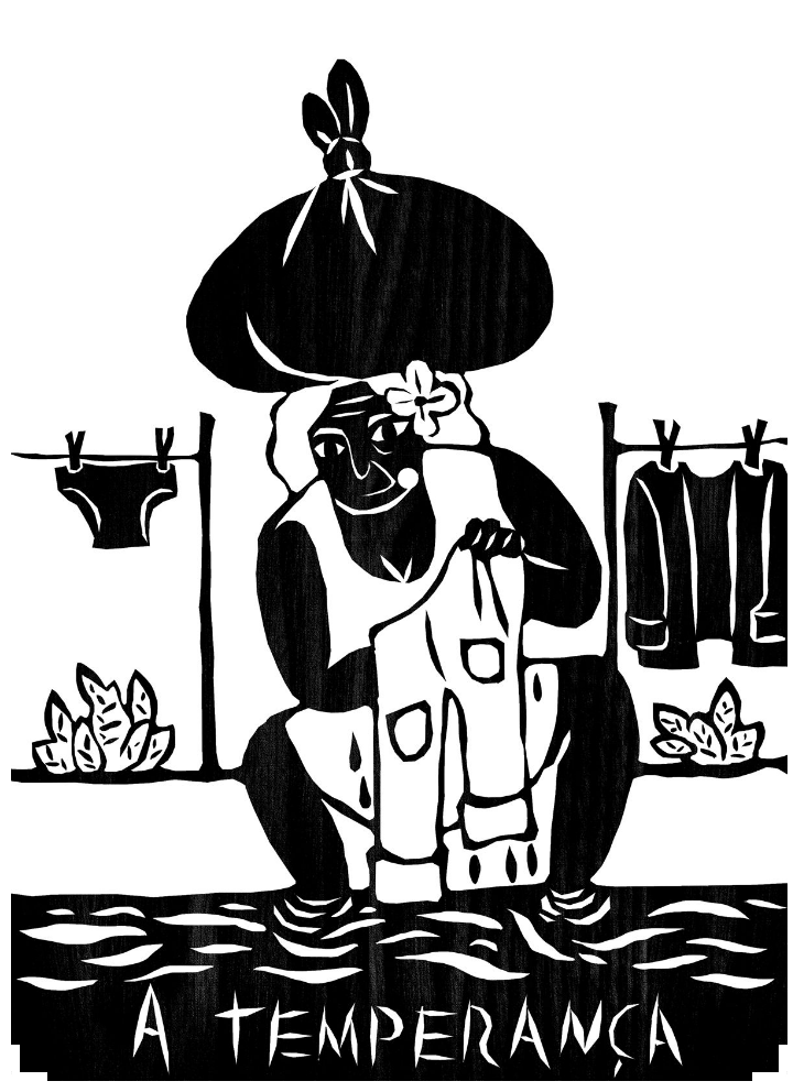 A Temperança - Lavadeira Nordestina por Pedro índio Negro - Col. Tarô Nordestino
